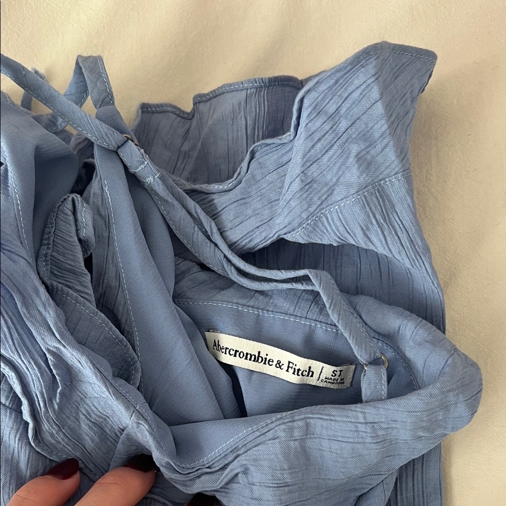 Abercrombie & Fitch Sky Blue Ruffle Dress